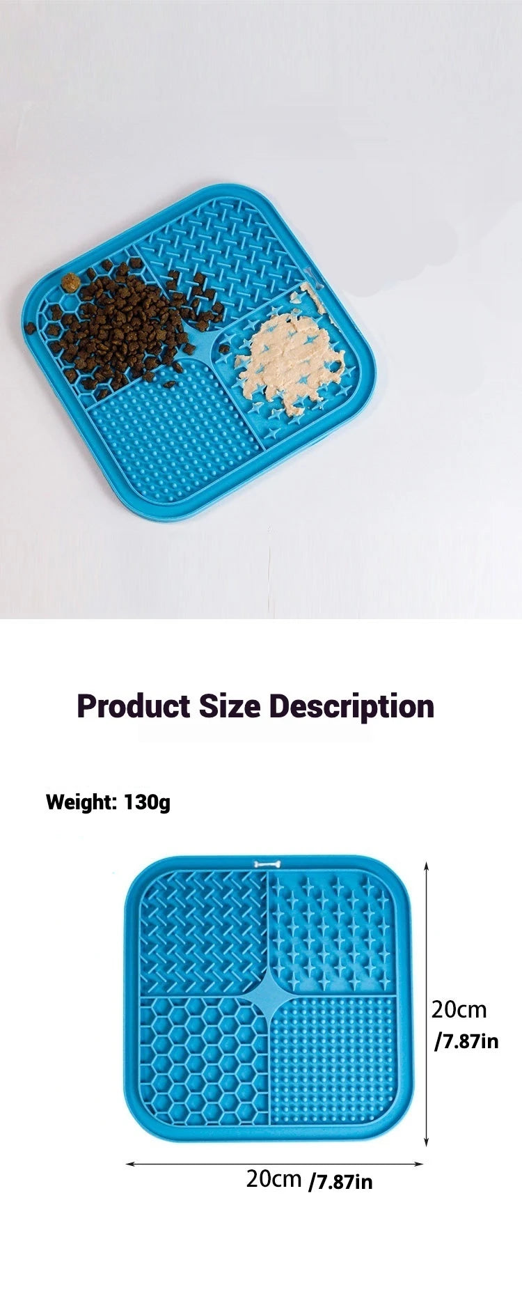 Pet Licking Mat Silicone Pet Food Suction Cup Licking Mat Slow Feeding Mat Anti-choking Slow Food Basin