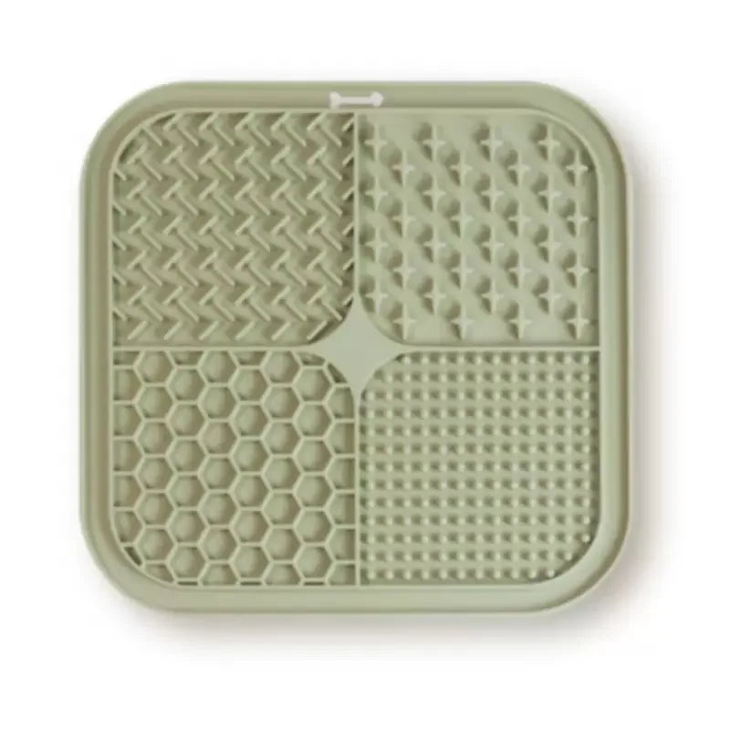 Pet Licking Mat Silicone Pet Food Suction Cup Licking Mat Slow Feeding Mat Anti-choking Slow Food Basin