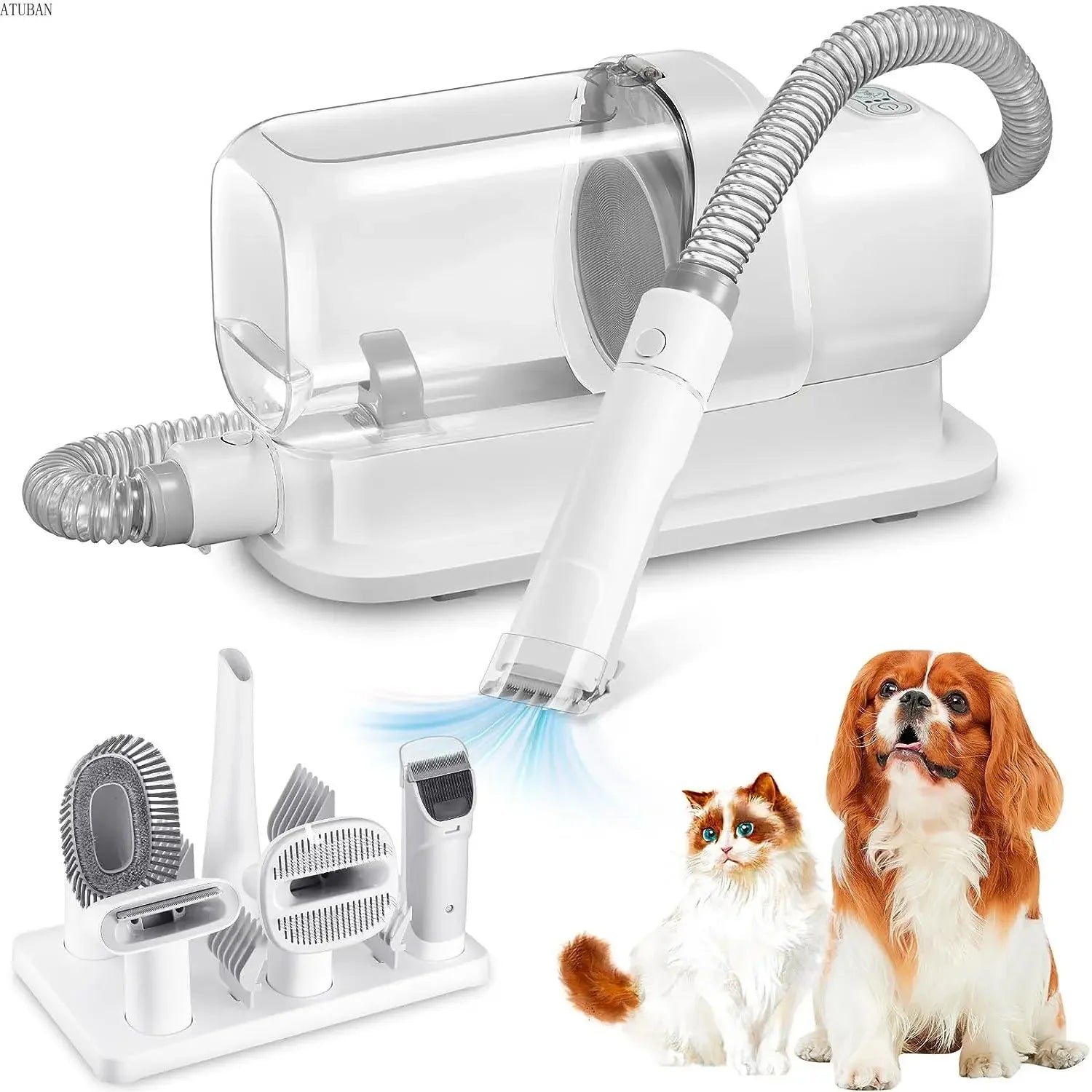 PetClean Ultra 5-in-1 — Aspirapeli + Toelettatura Professionale Senza Sporco