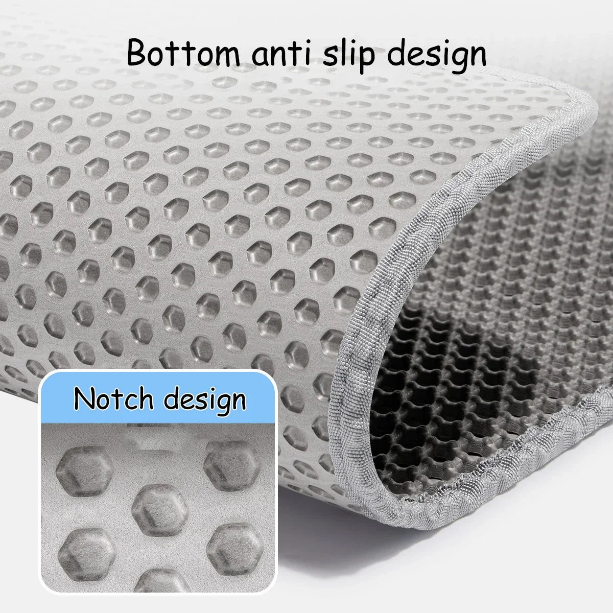 60CMX90CM Cat Litter Mat Waterproof Double Layer Pet Litter Box Mat Pet Toilet Cat Mat Nonslip Sand Cat Washable Pet Clean