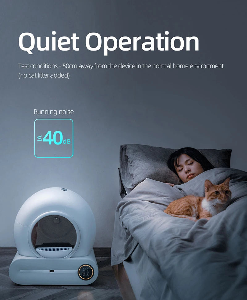 65L Automatic Smart Cat Litter Box Self Cleaning Fully Enclosed Large Cat Toilet Litter Tray