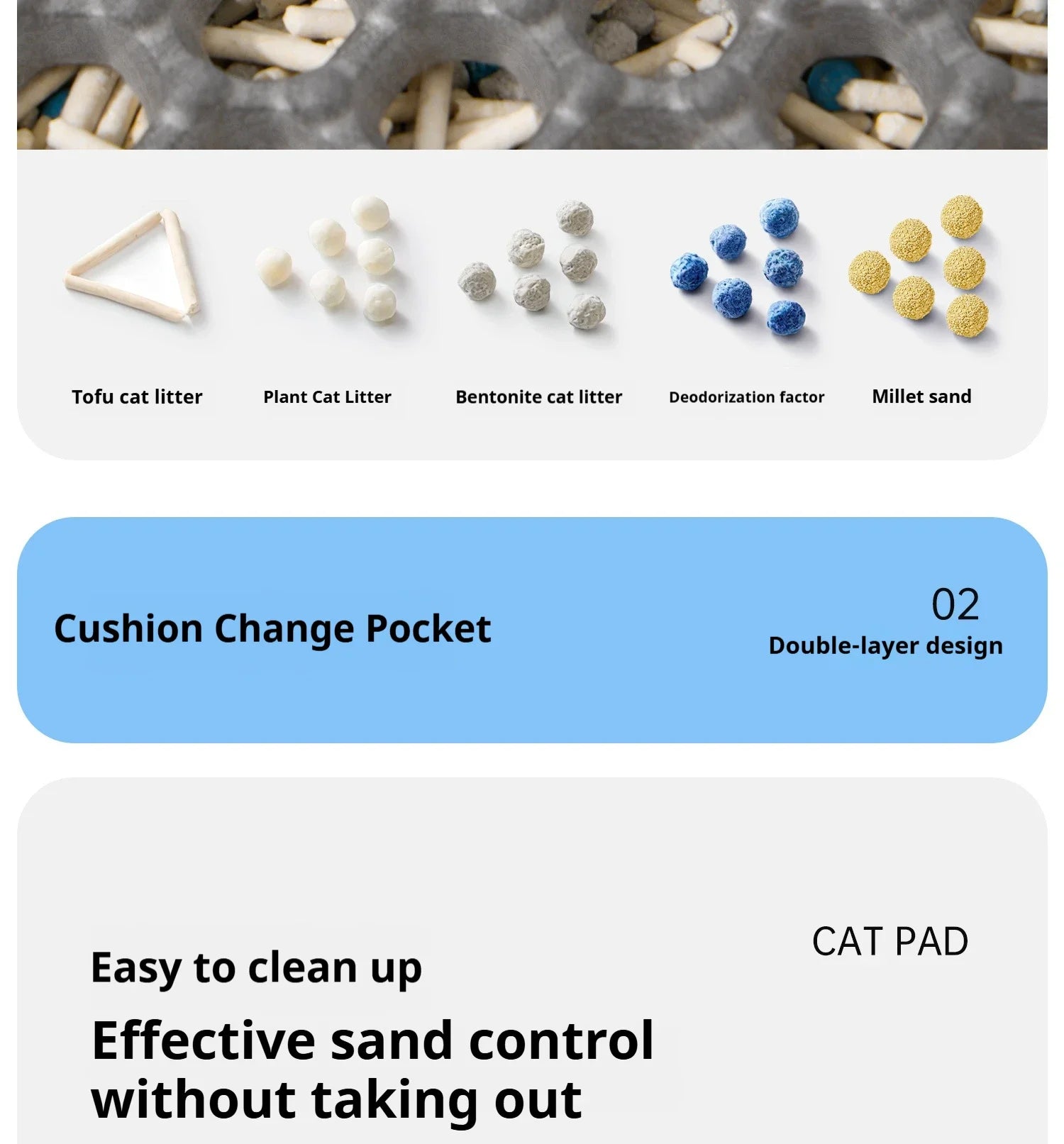 60CMX90CM Cat Litter Mat Waterproof Double Layer Pet Litter Box Mat Pet Toilet Cat Mat Nonslip Sand Cat Washable Pet Clean