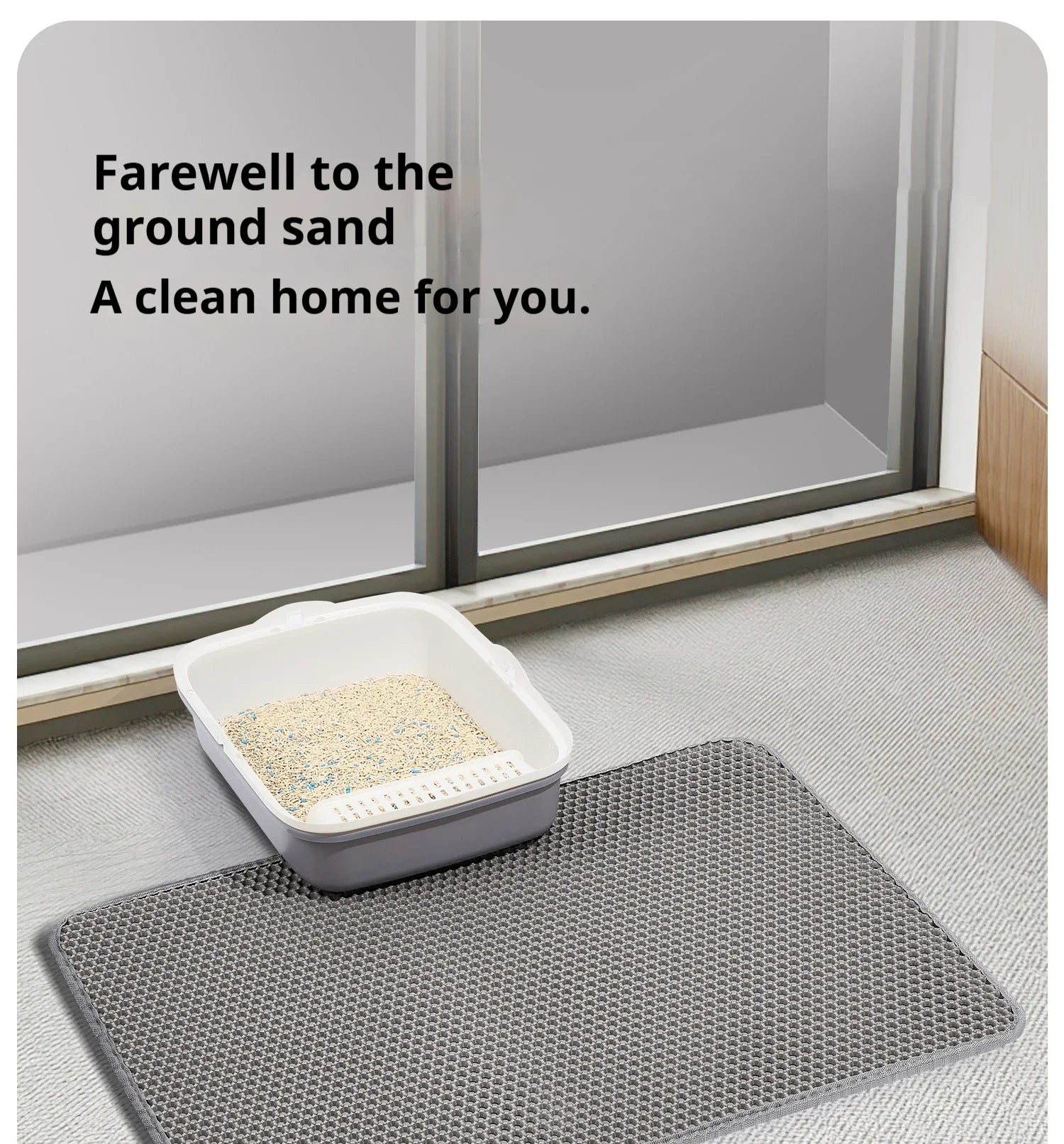 60CMX90CM Cat Litter Mat Waterproof Double Layer Pet Litter Box Mat Pet Toilet Cat Mat Nonslip Sand Cat Washable Pet Clean